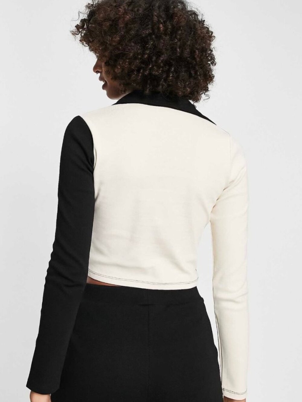 Violet Romance spliced top in black and white - UK14/US10 - Picture 4 of 9